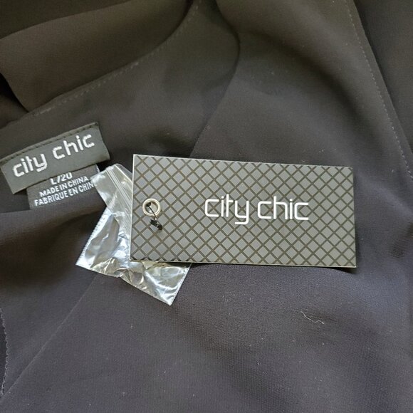 CITY CHIC Plus Size Hi-Low Cold Shoulder Long Sleeve Top - Picture 11 of 11